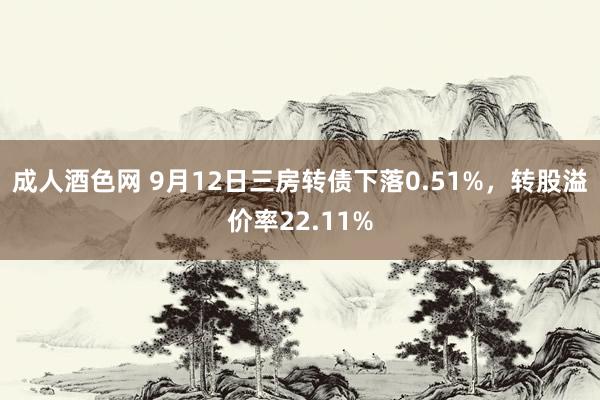 成人酒色网 9月12日三房转债下落0.51%，转股溢价率22.11%