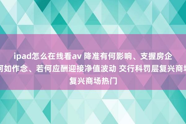 ipad怎么在线看av 降准有何影响、支握房企融资何如作念、若何应酬迎接净值波动 交行科罚层复兴商场热门