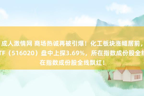 成人激情网 商场热诚再被引爆！化工板块涨幅居前，化工ETF（516020）盘中上探3.69%，所在指数成份股全线飘红！