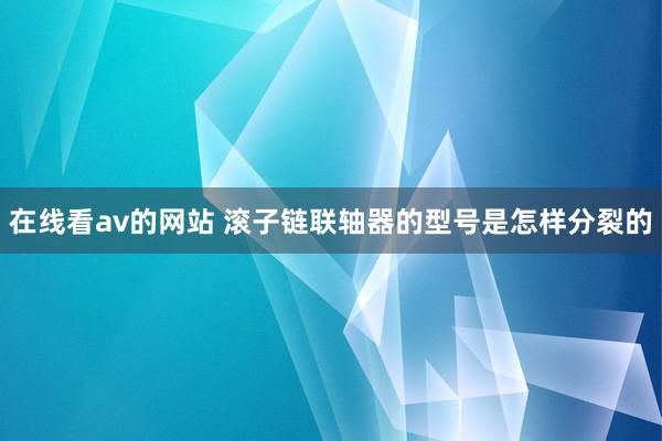 在线看av的网站 滚子链联轴器的型号是怎样分裂的