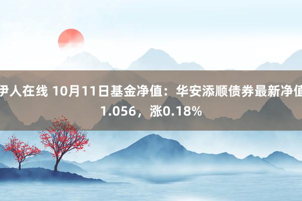 伊人在线 10月11日基金净值：华安添顺债券最新净值1.056，涨0.18%