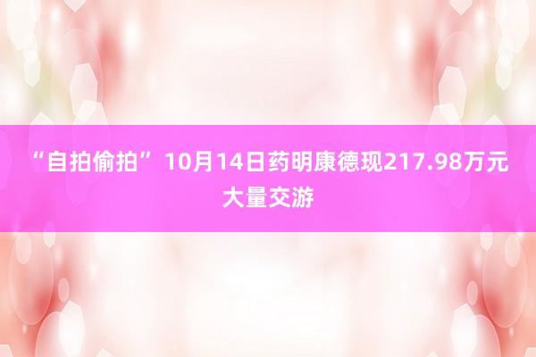 “自拍偷拍” 10月14日药明康德现217.98万元大量交游