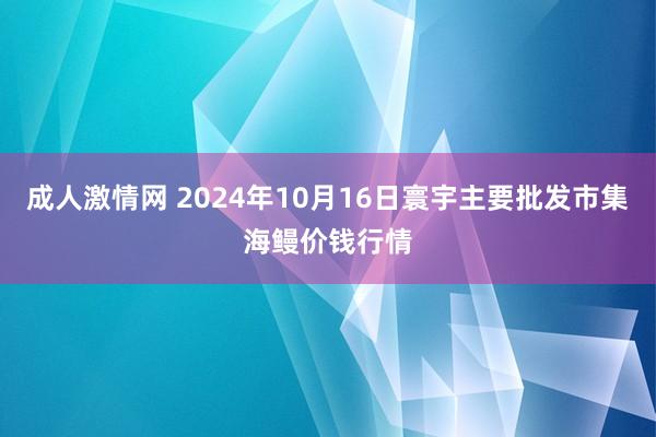 成人激情网 2024年10月16日寰宇主要批发市集海鳗价钱行情