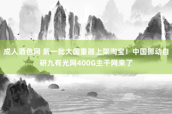 成人酒色网 新一批大国重器上架淘宝！中国挪动自研九有光网400G主干网来了