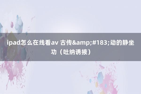 ipad怎么在线看av 古传&#183;动的静坐功（吐纳诱掖）