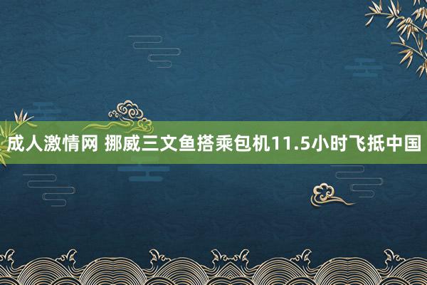 成人激情网 挪威三文鱼搭乘包机11.5小时飞抵中国